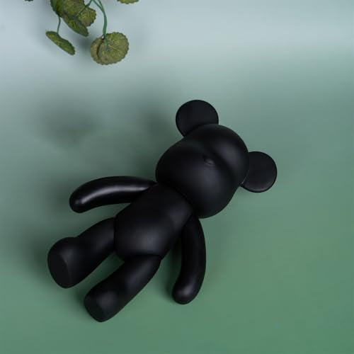 Fluid Bear 9 inch Black Mold Figure for Drip Pour Bear Painting and Home Decoration