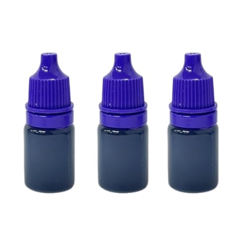 3 Pack 5ML Quick Drying Oil Based Ink for Golf Ball Stamps Photosensitive Ink for Egg Stamps - color: Purple