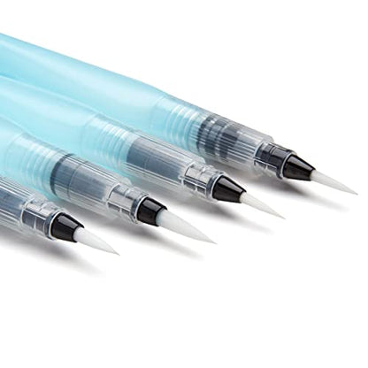 KINGART Studio Water Brush Pens, Assorted Tips, Set of 4