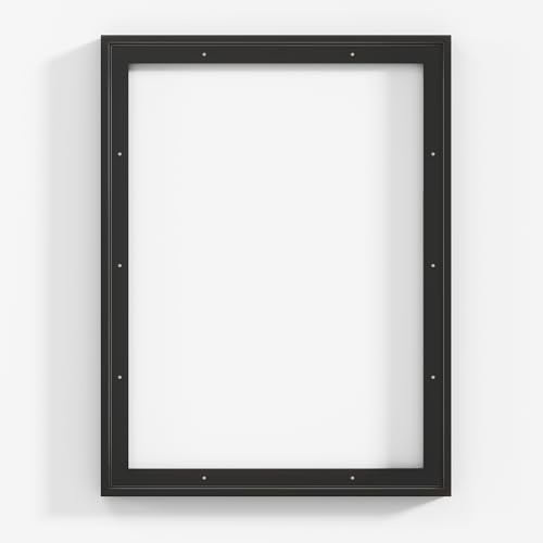 Venusmiles Canvas Frame 18x24 Frame for Canvas Painting Floating for 1" Deep, Floater for Canvas Artist Panel Oil Painting Wall Art Décor, Vertical or Horizontal Picture Wall Decor, Black - color: Black, size: 18x24, 1P