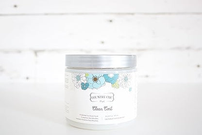 Clear Coat Pint (16oz) - Eco-Friendly Clear Satin Sheen Top Coat for Chalk Style Wood Furniture Paint, Non-Yellowing Waterproof Finish, Easy Application - size: 16 Fl Oz (Pack of 1)
