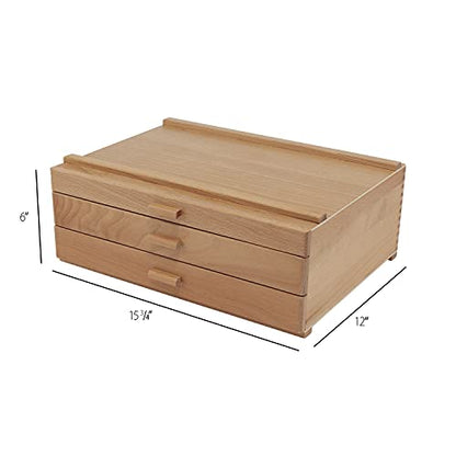HG Art Concepts Artists Storage Chests - Premium Studio Organizer for Paint Tubes, Brushes, Pencils, Markers, & More! - 3 Drawer - size: 3 Drawer