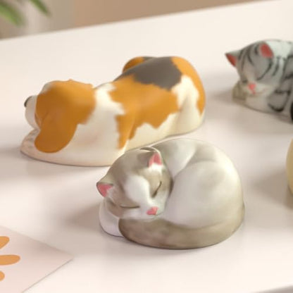 3D Dog Cat Silicone Molds for Resin Crafts Cartoon Pet Memorial Statue Epoxy Resin Molds Cute Animals Soap Mold Sleeping Cats Dogs Silicone Mold for DIY Pet Keepsakes Gummy Chocolate Candle Making