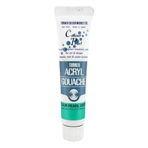 Turner Colour Works Acryl Gouache Artist Acrylic Paint - Single 20 ml Tube - Pearlescent Green - color: Pearlescent Green, size: 0.7 Fl Oz (Pack of 1)