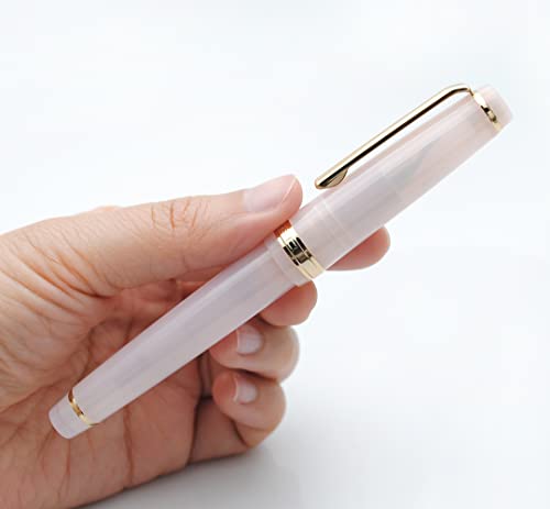 JINHAO 82 Fountain Pen with Gold Clip (F Nib 0.5mm, Transparent Cat Pink) - color: Transparent Cat Pink