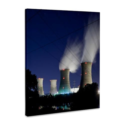 3dRose Pennsylvania, Three Mile Island power plant industry - US39 PSO0011 - Paul Souders Museum Grade Canvas Wrap 8x10 - size: 8"L x 10"W