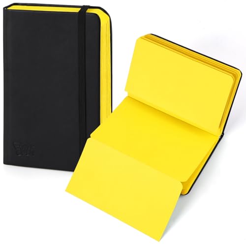 3.5x5.7inches Mixed Media Sketch Pad, 120GSM 32Sheets Folded Colored Paper Sketchbook for Drawing, Protable Hardcover Art Sketchbook for Painting, Writing, Journal.Yellow - color: Folded Booklet-Yellow