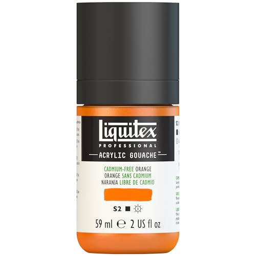 Liquitex Professional Acrylic Gouache, 2-oz (59ml) Bottle, Cadmium-Free Orange - color: Cadmium-free Orange