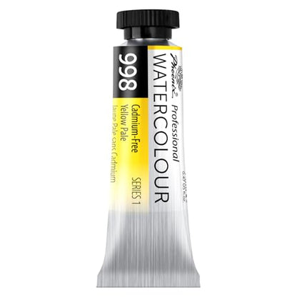 PHOENIX Professional Watercolor Paint Single Tube - 0.47 Fl Oz / 14ml - Cadmium-Free Yellow Pale - color: Cadmium-Free Yellow Pale, size: 0.47 Fl Oz (Pack of 1)