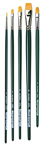 da Vinci Oil & Acrylic Series 5243 Nova Synthetic Paint Brush Set with Wood Mixing Palette, Multiple Sizes, 5 Brushes (Series 1670, 1870, 1875) - style: Nova Oil & Acrylic Synthetic Wood Box Set
