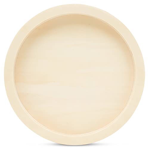 Circle Wood Panel 12-1/8 inch Diameter, Pack of 1 Round Canvas Boards, Unfinished Wooden Trays for Crafts & Painting, by Woodpeckers - size: 12-1/8 inch