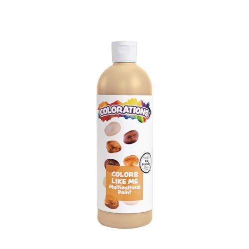 Colorations Washable Multicultural Paint, Color Like Me, 16 fl oz Bottle, Cinnamon Skin Color, Kids Paint,Art Supplies, Diversity, Skin Tones, Multi-ethnicity, Multi Cultural - color: Cinnamon