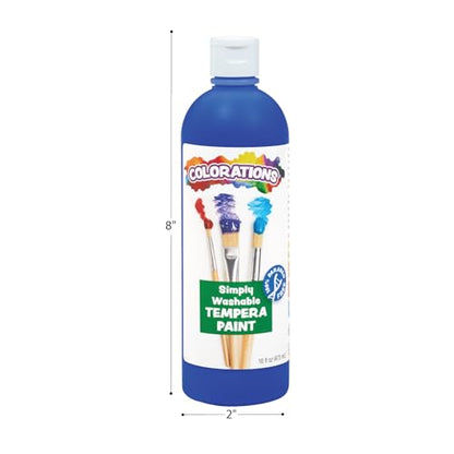 Colorations Washable Tempera Paint, 16 fl oz, Sky Blue, Non Toxic, Vibrant, Bold, Kids Paint, Craft, Hobby, Fun, Art Supplies - color: Sky Blue
