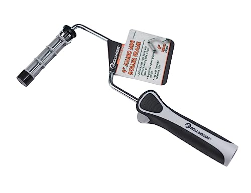 ROLLINGDOG 4" Jumbo Mini Roller Frame - 3/4" Core Frame with Pressure Locking Tabs to Hold Cover On - color: paint roller frame(Pack of 1)