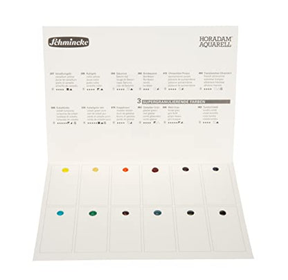 Schmincke - HORADAM® AQUARELLdark Wooden Box with 24 Finest Watercolor Paints, 74883097, Gift Set, Premium Watercolor Paints, 24 x 1/2 Pans