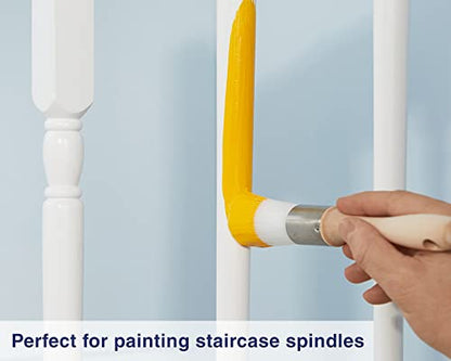 Zibra 5-Piece DIY Paint Brush Set with Detail and 2-inch Paint Brushes for Walls, Trim and Furniture, White - style: Walls, Trim and Furniture
