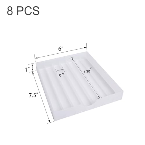 Craft Organizers and Storage, Pencil, Crayon, Marker, Pen Organizer, Pen Holder, Pen Tray Storage with Gel Pens, Fountain Pens, Chalk for Office, Art & Craft Room - 8Pack