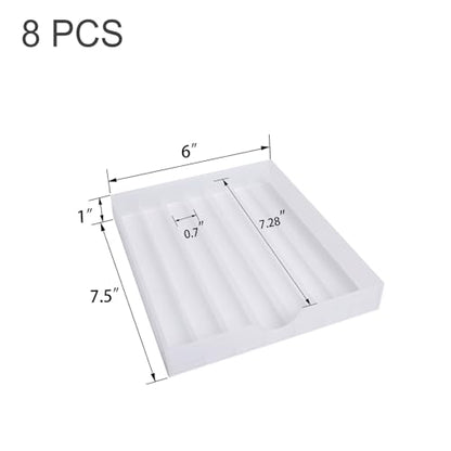 Craft Organizers and Storage, Pencil, Crayon, Marker, Pen Organizer, Pen Holder, Pen Tray Storage with Gel Pens, Fountain Pens, Chalk for Office, Art & Craft Room - 8Pack