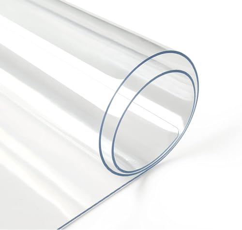 Deep Dream 1.5mm Clear Desk Cover Protector, 14×51 Inch Clear Desk Cover, Rectangular Vinyl Desk Pad, PVC Plastic Table Cover for Office, Dresser, Night Stand, Computer & Writing Desk Tabletop - color: Clear 1.5mm, size: 14" x 51"