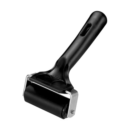 YOKIVE 1 Pcs Rubber Roller Brayer, Printmaking Ink Print Spreading Brush Tool, Great for Art Printing, Craft Stamping (Black 3-Inch) - size: 3 Inch