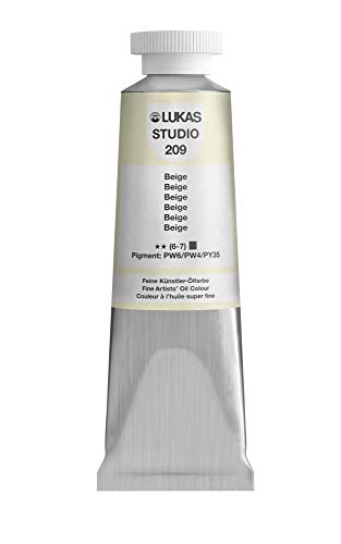 Lukas Studio Artist Oil Color Paints - High-pigment oil paint made with natural binder for artist, painting, & more! - [Beige - 37 mL] - color: Beige, size: 1.3 Fl Oz (Pack of 1)