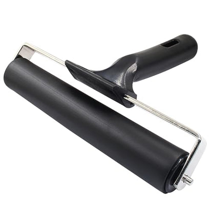 Hitefu 6 Inch Rubber Brayer Roller, Manual Print Rollers, Diamond Painting Roller Tool for Printing Wall, Gluing Application (15cm) - size: 6 Inch