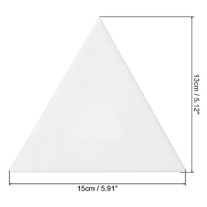 PATIKIL Paint Canvases for Painting, 2 Pack 6x5 Inch Triangle Wood Frame Stretched Blank Art Canvas Board Panels for Acrylic, Oil, Tempera Painting, White - size: 6x5 Inch