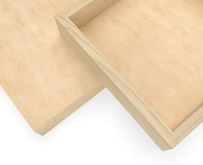 Arteza Wooden Canvas Board, 8x8 Inch, Pack of 5, Birch Wood, Cradled Artist Wood Panels for Painting, Encaustic Art, Wood Burning, Pouring, Use with Oils, Acrylics - size: 8x8 Inch