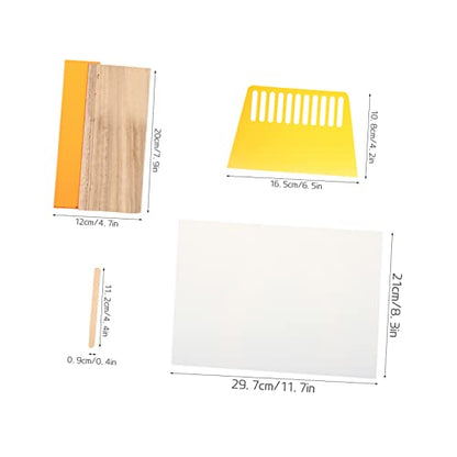 HOODANCOS 1set Screen Printing Squeegee Kit for Graphic and Textile Applications Scraper for Home Printing Silk Screen Accessory