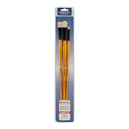 Creative Mark Mimik Hog Professional Synthetic Hog Bristle Paint Brush - Versatile Alternative to Natural Hog Hair Paint Brushes for Oil Painting, Acrylics, Inks, Dyes, Gouache, Watercolors & More