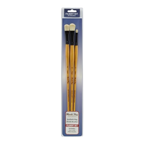 Creative Mark Mimik Hog Professional Synthetic Hog Bristle Paint Brush - Versatile Alternative to Natural Hog Hair Paint Brushes for Oil Painting, Acrylics, Inks, Dyes, Gouache, Watercolors & More