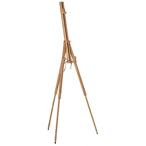 Mabef M28 Universal Field Easel – Lightweight Oiled Beech Wood Tripod Easel for Oil, Acrylic, Watercolour or Pastel Painting, Adjustable Canvas Angle & Portable Outdoor/Indoor Stand - style: Contemporary
