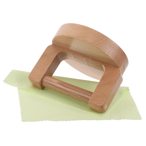 JOINPAYA Wood Baren for Printmaking with Ergonomic Handle and Wiping Cloth, Linocut Press Tool for Block and Screen Printing, Handheld Printmaking Burnisher for Artists and Craft Makers