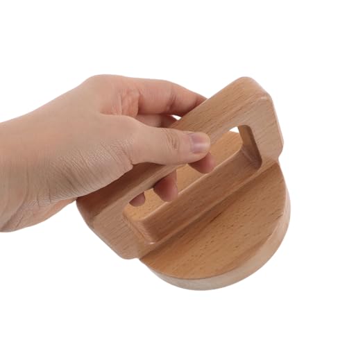 PERSELOSO Block Printing Baren with Wooden Handle - Printmaking Tool - 4 Inch Block Printing Press Pad for Linocut, Hand-Pressed Art Fabric, Scrapbook Crafts Projects