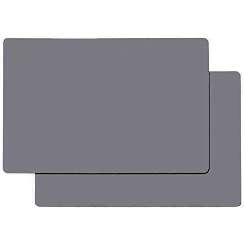 Silicone Mats for Kitchen Counter, Thicker 0.06", 25 x 17 inches Multipurpose Table Mat, Silicone Pad Desk Work Mat, Nonstick Nonskid Heat-Resistant Pad, Placemat, Dark Gray, 2PCS - color: Dark Gray, size: L-25"x 17"x 0.06"
