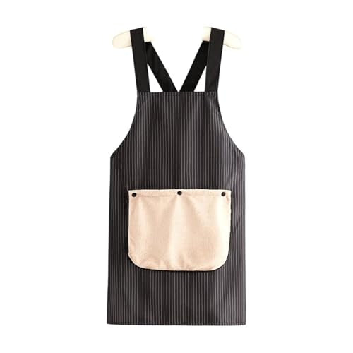Apron with Detachable Towel and Pockets, Cross-Back Design, Waterproof Lightweight Fabric for Cooking and Cleaning, Unisex
