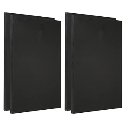 PATIKIL Paint Canvases Panel for Painting, 4 Pack 12x16 Inch Rectangle Wood Frame Stretched Blank Art Board Panels for Acrylic, Oil, Tempera Painting, Black - size: 12x16 Inch