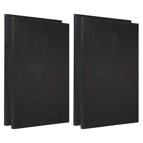 PATIKIL Paint Canvases Panel for Painting, 4 Pack 12x16 Inch Rectangle Wood Frame Stretched Blank Art Board Panels for Acrylic, Oil, Tempera Painting, Black - size: 12x16 Inch