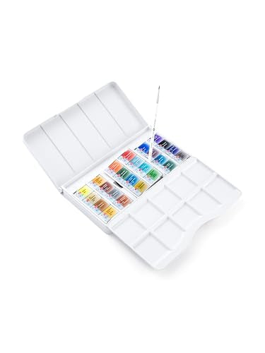 White Nights Professional Watercolor Set – Journey Collection, 24 Full Pans, Artist Grade, Vibrant & Lightfast Colors in Durable Box by Nevskaya Palitra