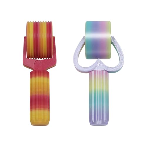 Ferixan Rollers Tool for Diamond Painting Beginners: 2-Piece Rollers Set for Aligning & Flattening Diamond Art - Gem Art - Rhinestone Embroidery-Red-Blue