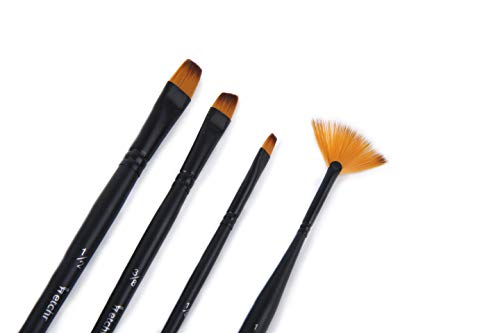 Etchr Professional Artist Paintbrushes – 10 Assorted Vegan-Friendly Watercolor Brushes in Carry Case - Quality Brush Set