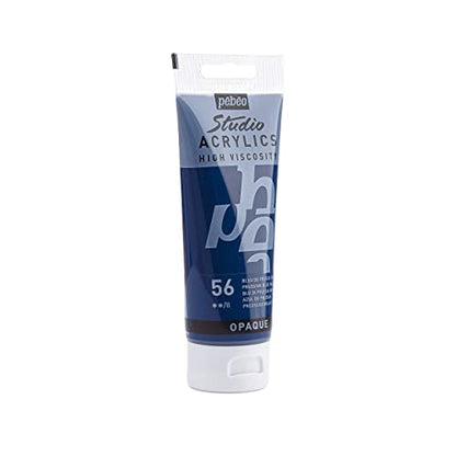 Pebeo - Acrylic Fine Studio Acrylics - Prussian Blue Hue - Prussian Blue Hue 100ml/3.38oz - color: Prussian Blue Hue