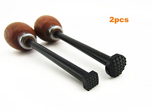 2pcs Printmaking Woodcut Copperplate Resin Board Engrave Etching Print Leathercraft Embossing Carve Roulette Wheel Tool Set