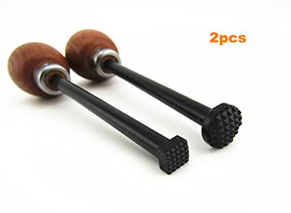 2pcs Printmaking Woodcut Copperplate Resin Board Engrave Etching Print Leathercraft Embossing Carve Roulette Wheel Tool Set