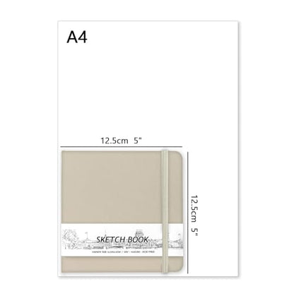 5" x 5" Hardcover Sketch Book,Small Mixed Media Sketch Pad,58 Sheets 150GSM Acid-Free Artist Drawing Paper,Travel Journal Blank Notebook for Adults Painting,Illustration,Art Supplies.Light Gray - color: 150gsm PU-light gray