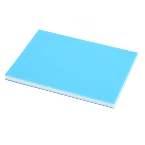 Rubber Carving Block for Printmaking, Soft Linoleum Rubber Block, 3 - Layer Blue White Blue Design, 20x15x1cm Easy - Carve Stamp Making Material for Beginners and Artists