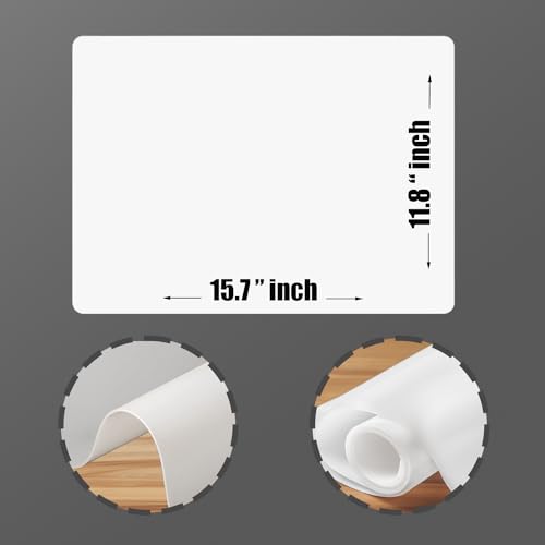 2 Pack Silicone Mats for Resin, Crafts,Liquid, Silicone Placemat (2 x White)