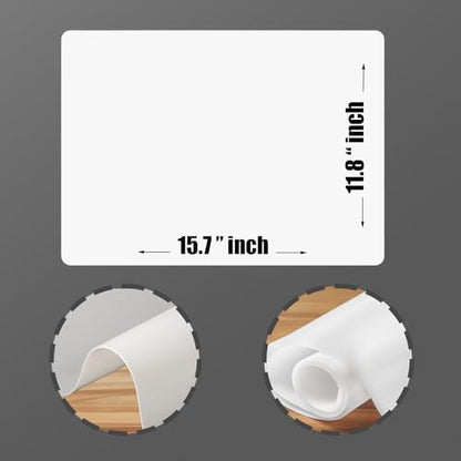 2 Pack Silicone Mats for Resin, Crafts,Liquid, Silicone Placemat (2 x White)