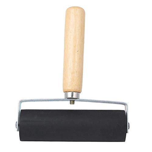 Rubber Brayer Roller Detachable Printing Roller for Ink, Printmaking, Block Stamping, Printing, Applying Glue, Wallpaper