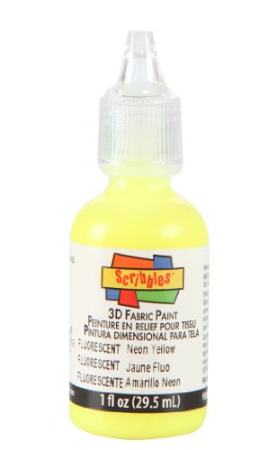 Scribbles 3D Fabric Paint Neon- Yellow (54359) - color: Neon Yellow, size: 1 Fl Oz (Pack of 1)